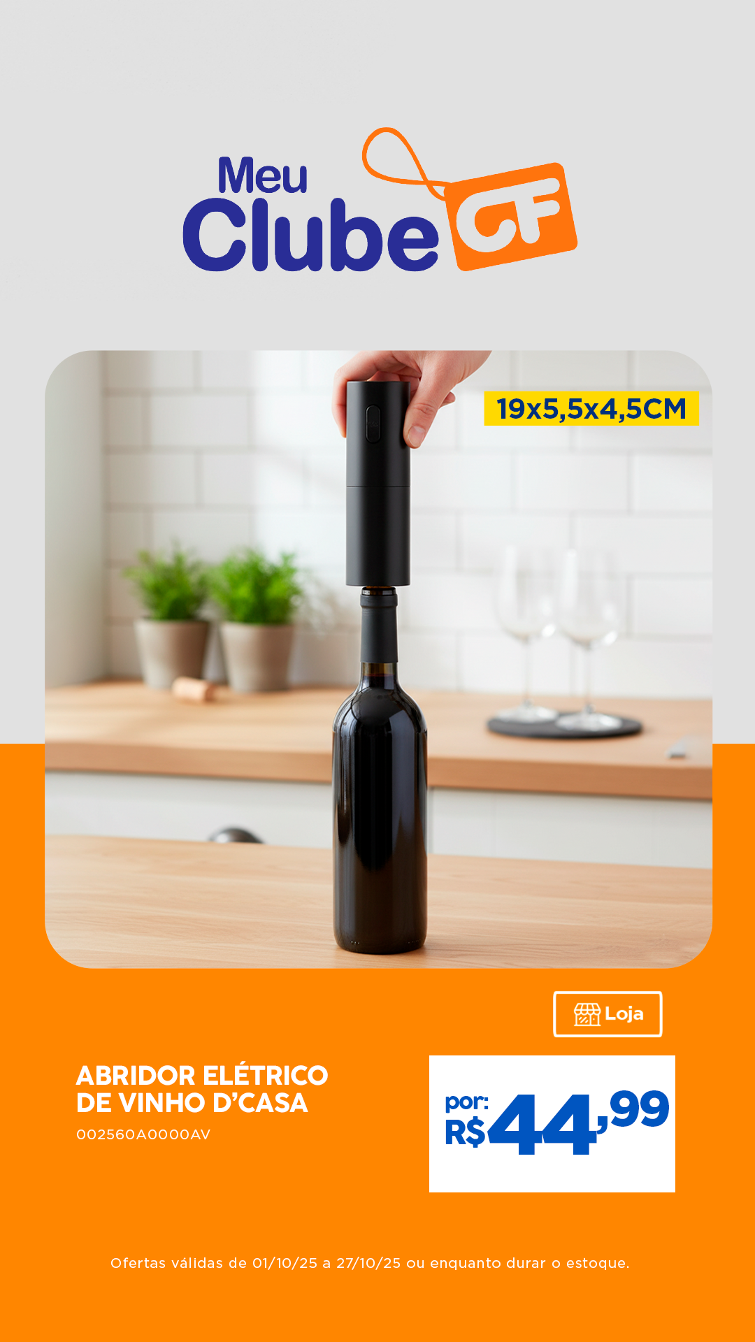 ABRIDOR ELÉTRICO DE VINHO