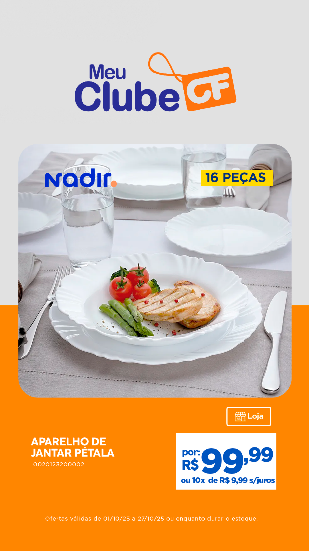 APARELHO DE JANTAR PÉTALA